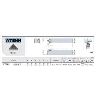 porta para desbaste exterior Korloy WTENN2020-K16